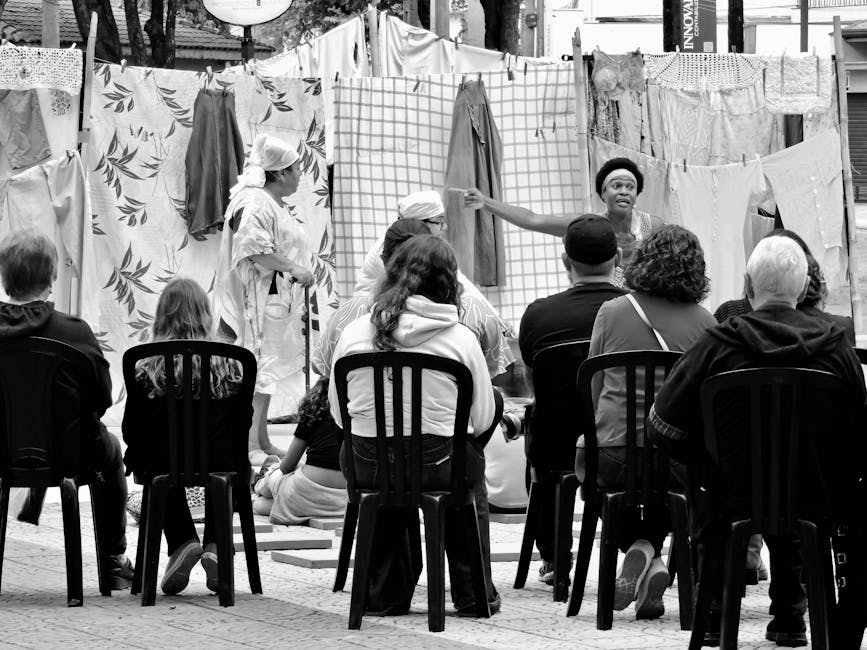 störtebeker festspiele 2025 - Street theater performance captured in black and white with an attenti